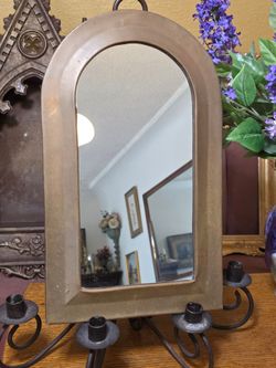 Vintage Arched Morrocan Made Brass Mirror