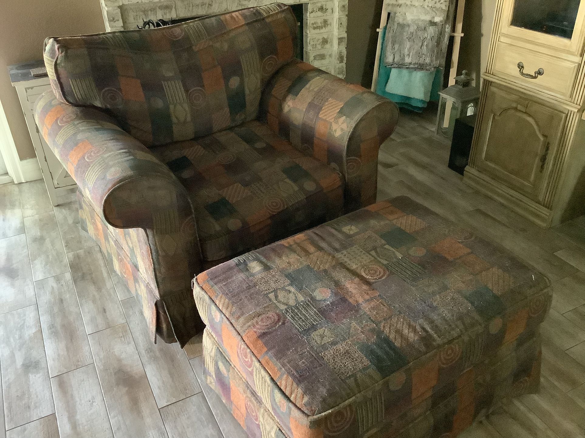 Chair And Ottamann