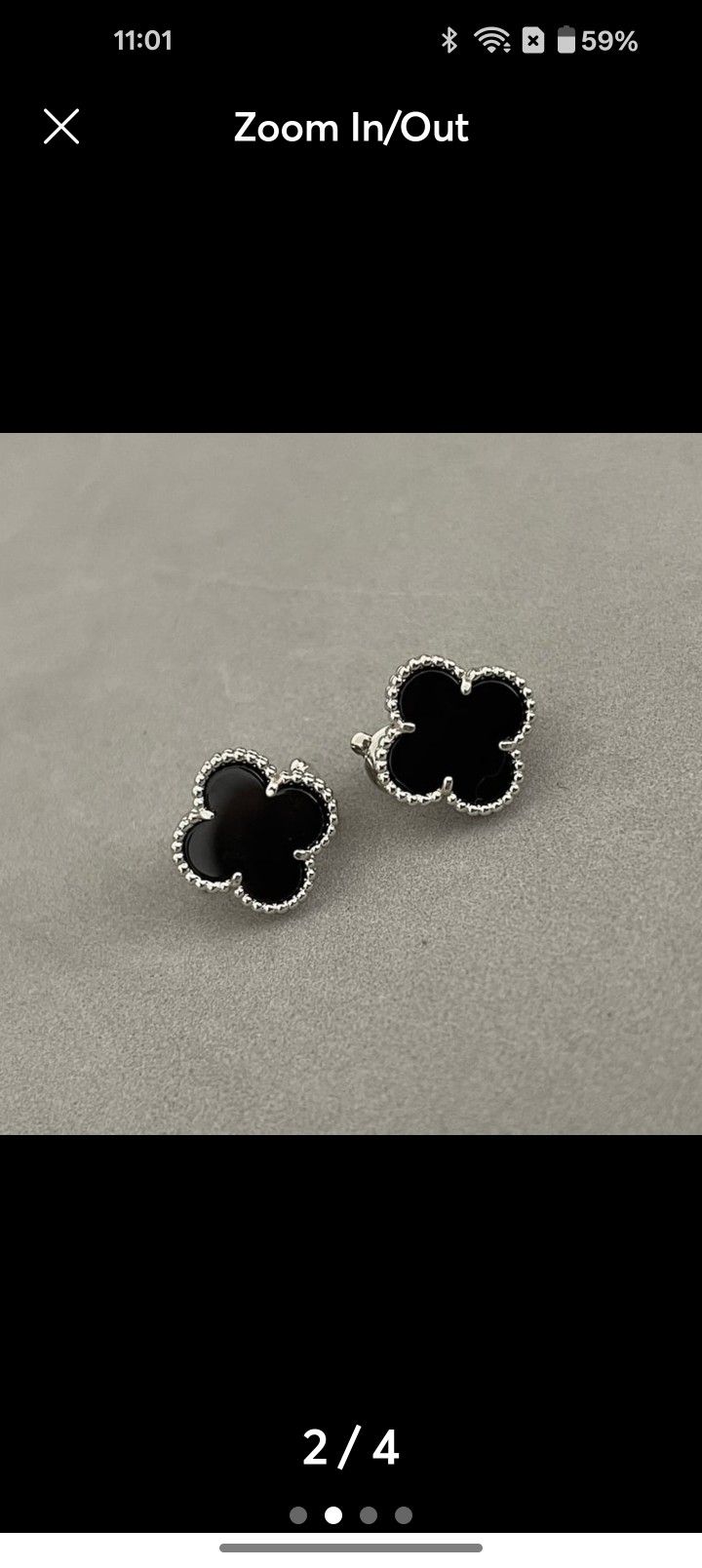 VCA Black Onyx Stud Earrings