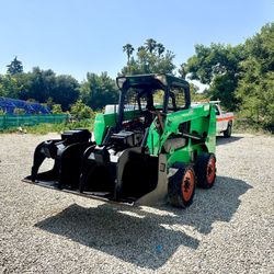 2017 BOBCAT S630 SKIDSTEER WITH GRAPPLE BUCKET SKID STEER LOADER S-630