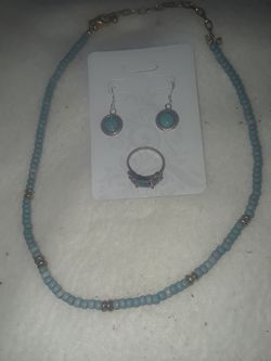 Three Piece Jewelry Set Including Sterling Silver Earrings