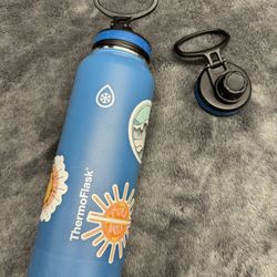 Huge 40oz Hydro Flask Water Bottle with Both Straw and Chug Caps!  