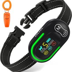 Dog Bark Collar, OUSI Bark Collar for Large Medium Small Dogs, Rechargeable Smart Barking Collar with 5 Adjustable Sensitivity, Anti Bark Training Col