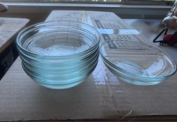 6-Piece Clear Glass Bowl Set – $12