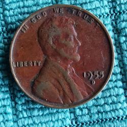 Red 1955 D Wheat Penny 