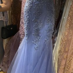 Mermaid Party Dress Light Blue (xl) 