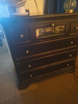 Dark wood dresser