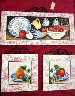 Home 🏠 interior “ solo se benden  3 cuadros de 🍎🌿🍐