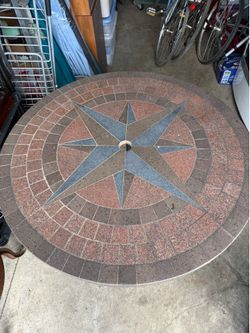 Stone out door patio table