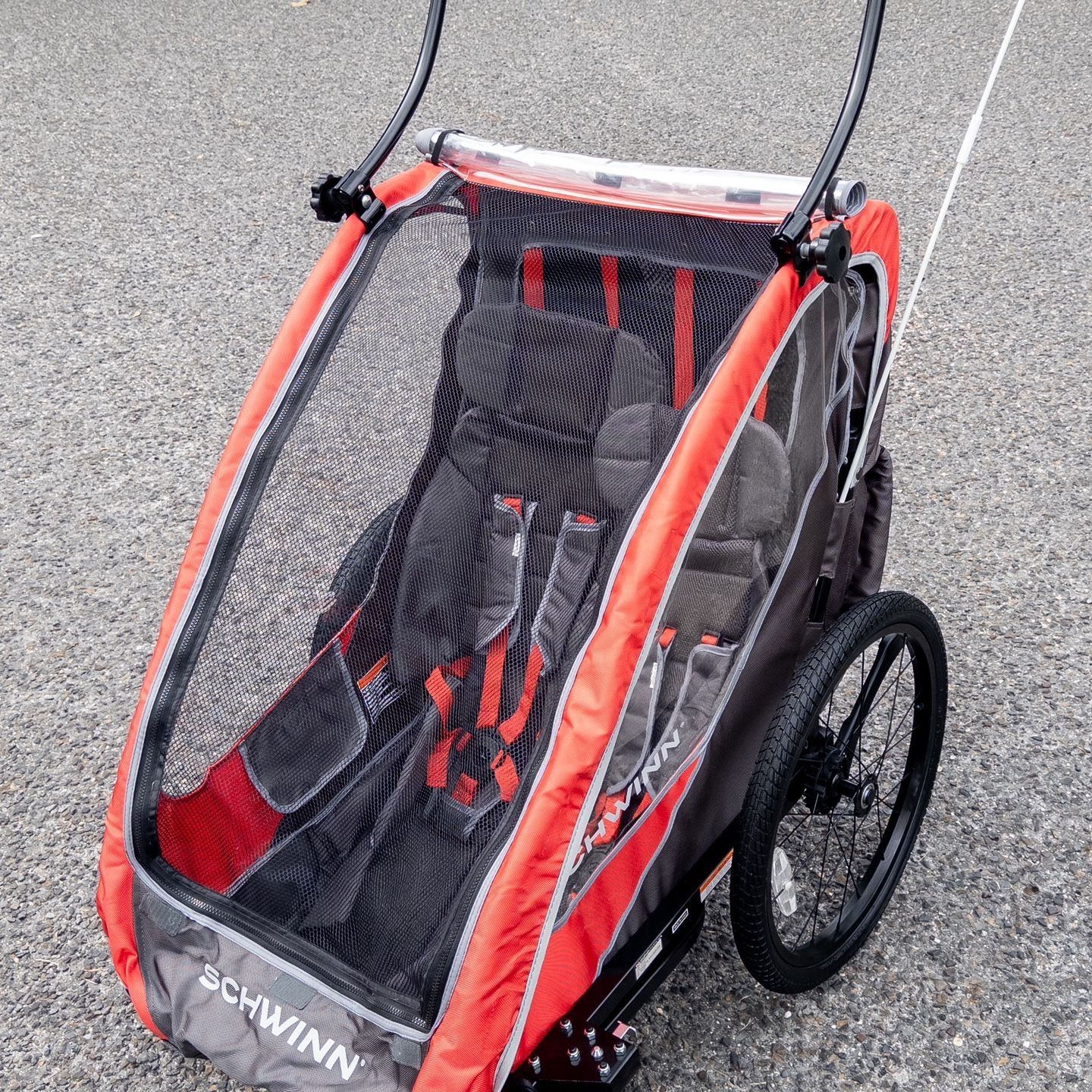 schwinn bicycle stroller Amazon.com : Shuttle Foldable Bike Trailer, 2 Passengers (Blue/Black) : Sports & Outdoors 1 versatility Schwinn Convoy Double Bicycle Trailer
