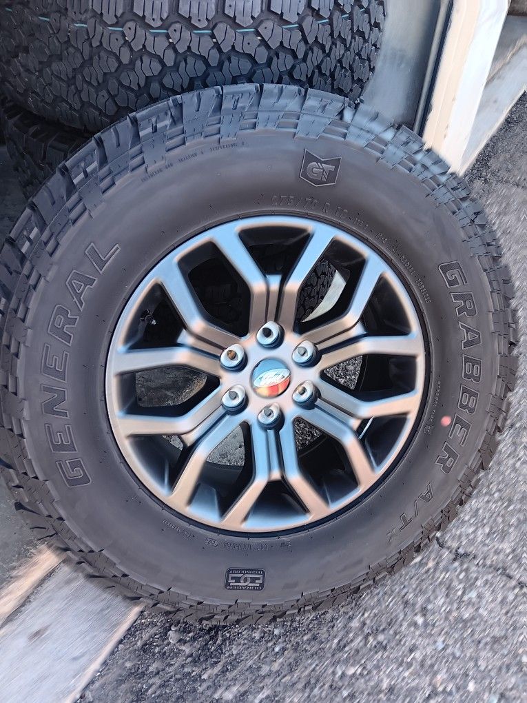 2026 NEW OEM ORIGINAL TAKEOFFS FORD F-150 TREMOR 18 INCH HAVE TPMS SENSORS TIRES GENERAL GRABBER ALL-TERRAIN NEW 100 % $ 1699