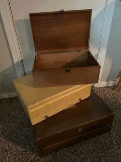 Lot 3 Wooden Boxes