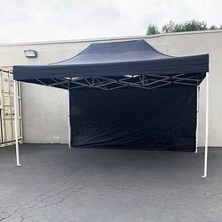 BRAND NEW $160 Heavy-Duty Canopy 10x15 FT with (1) Sidewall, Ez Popup Outdoor Party Tent (2 colors)