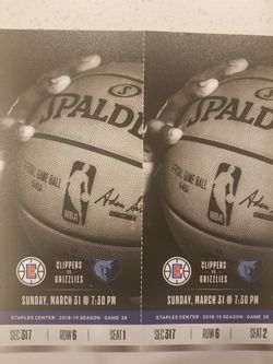 Clippers basketball tickets March 31