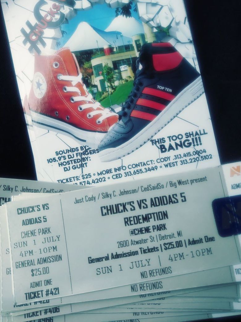 Return of Chucks vs Adidas Vol 5.. July 1st Chene Park