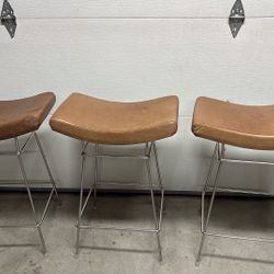 Leather bar stools