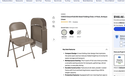 15 qty Folding metal chairs cosco gray set of 15 total chairs
