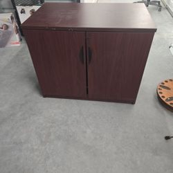 Wood Printer Stand With Shelf