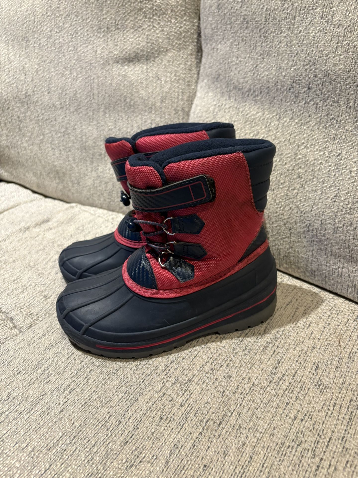 Girls Pink & Blue Snow Boots Size 13c