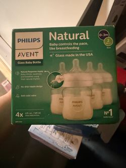 Philips Avent Natural Glass Baby Bottles 4-Pack