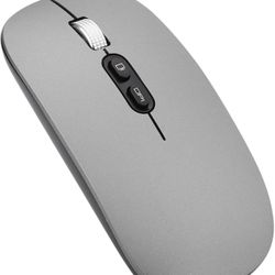 LED Wireless Mouse, Slim Silent Mouse 2.4G Portable Mobile Optical Office Mouse with USB & Type-c Receiver, 3 Adjustable DPI Levels for Notebook, PC, 