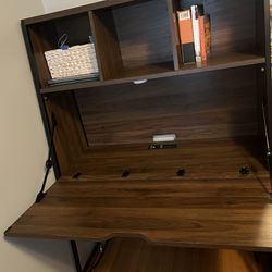 Loring Desk With Hutch And Charging Station