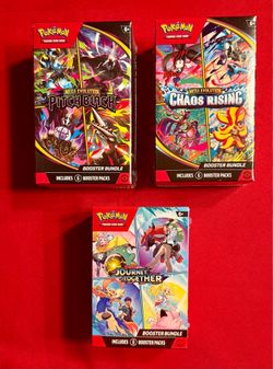 Pokémon Booster Bundle, Pitch Black, Chaos Rising, Journey Together