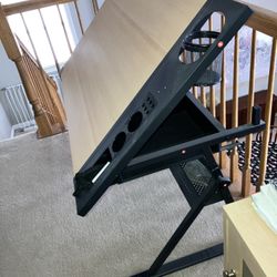 Wood Drafting/crafting Desk Drawing Table Art Craft Station Tiltable W/ Stool & Drawers 