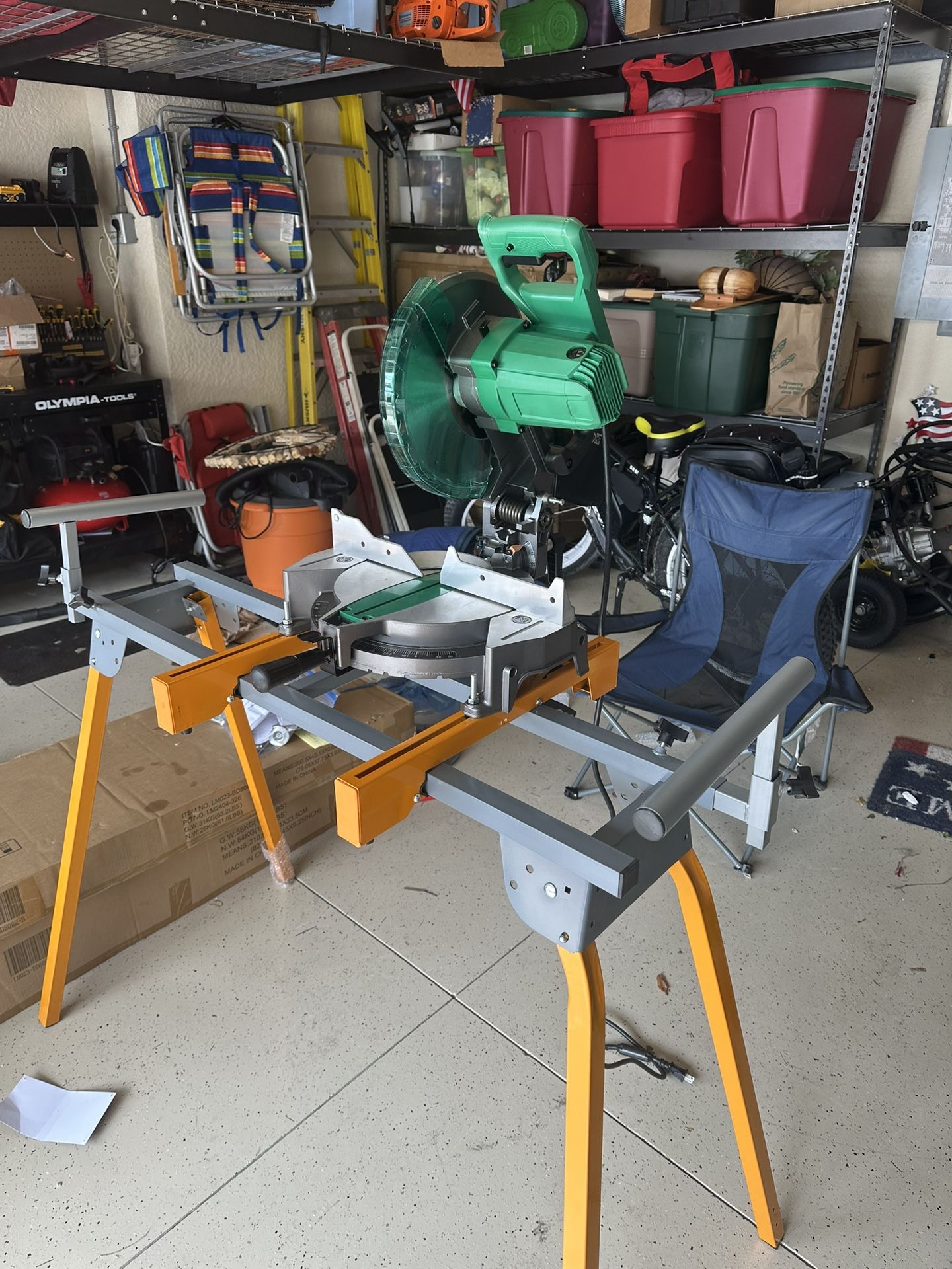 Metabo 10” Miter Saw With Bora Adjustable Workbench Stand