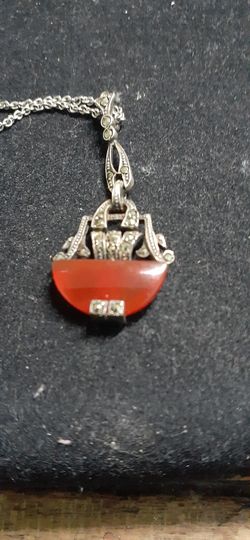 ART DECO STERLING AND MARKESITE