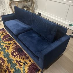 Blue Velvet Couch 