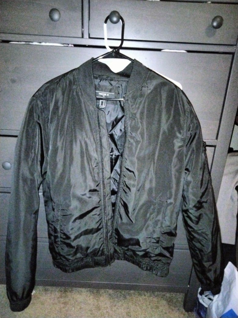 Black Bomber Jacket Size M (H&M)