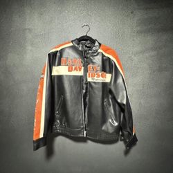 Harley-Davidson Black and Orange Riding Jacket