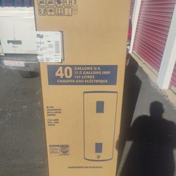 New In Box  Ruud 40 Gallon Electric Water Heater