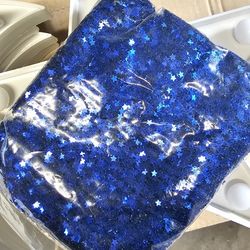 Large Bags Of 3mm Holographic Blue Star Confetti