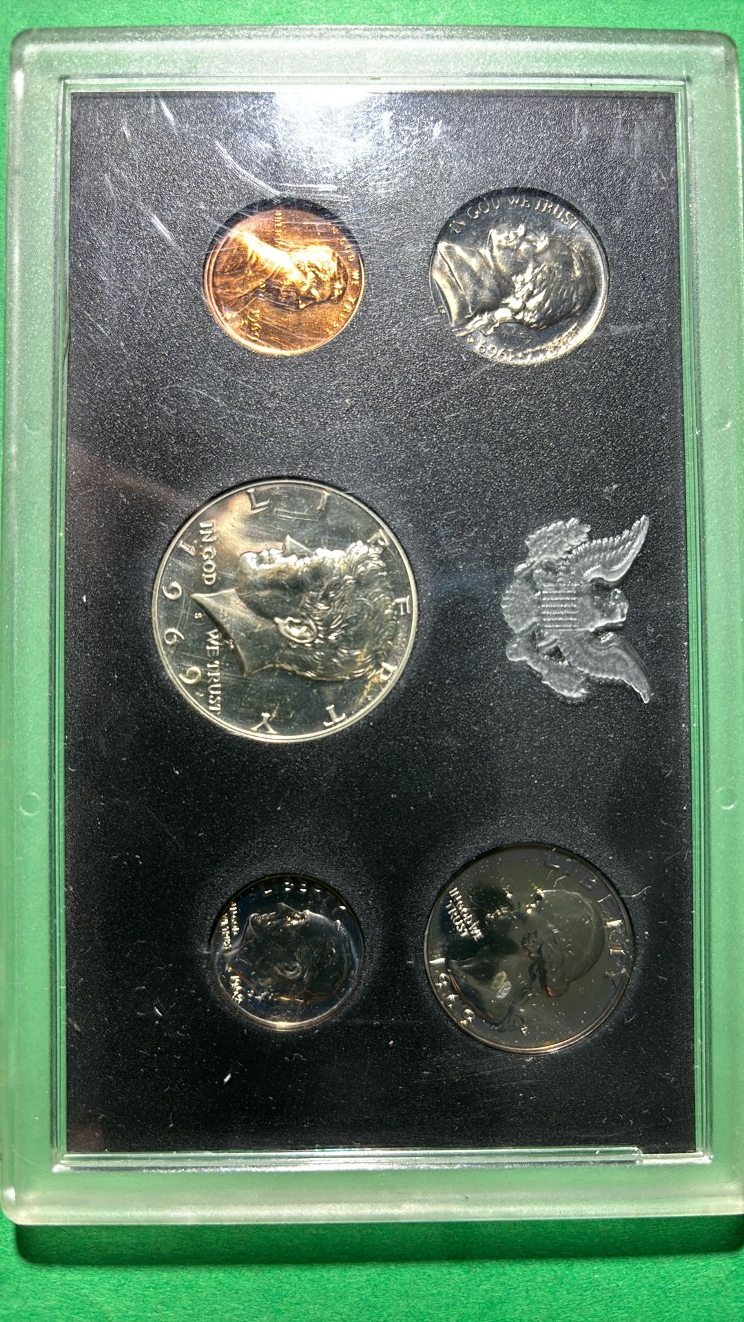 1969 US proof Coin set. 1 Silver coin