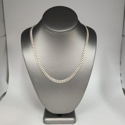 Stunning 925 Sterling Silver Miami Cuban Chain Necklace 26"