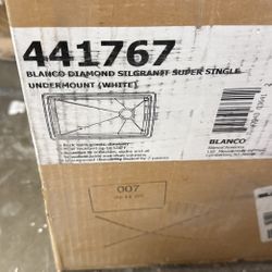 New Undermount White Sink