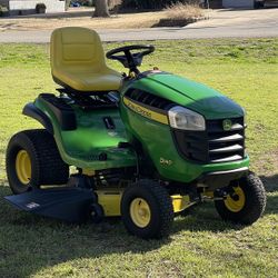 2018 D140 John Deere Hydrostatic Excellent condition only 90 hours ready to work with 3 cutting blades 48” platform 22 Hp engine cash only located in 