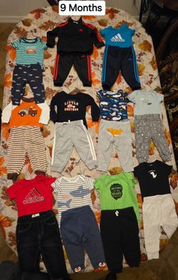 9 Month Baby Boy Clothing Lot - Nike, Adidas, Under Armour, Carter's