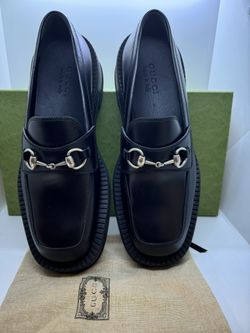 【GUCCI】MOCCASIN LEATHER HORSE◆820658AAEFR Gucci Moccasin Leather, Horse Calf, Nero for Sale in Los
