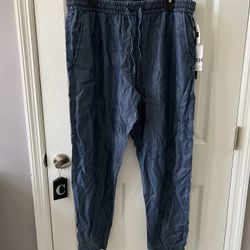NWT Gap Soft Denim Jogger Pants With Pockets XL