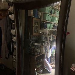 Leaning wall mirror or wall hanger mirror