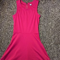 Old Navy fit and flare dress pink small