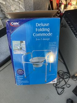 Carex Deluxe 3 in 1 Folding Commode Chair