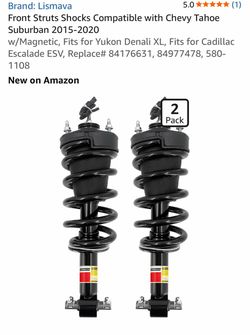 Front Struts Shocks Compatible with Chevy Tahoe Suburban 2015-2020 w/Magnetic, Fits for Yukon Denali XL, Fits for Cadillac Escalade ESV, Replace# 8417