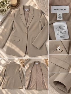 Nordstrom Beige Tailored Blazer – Size XS