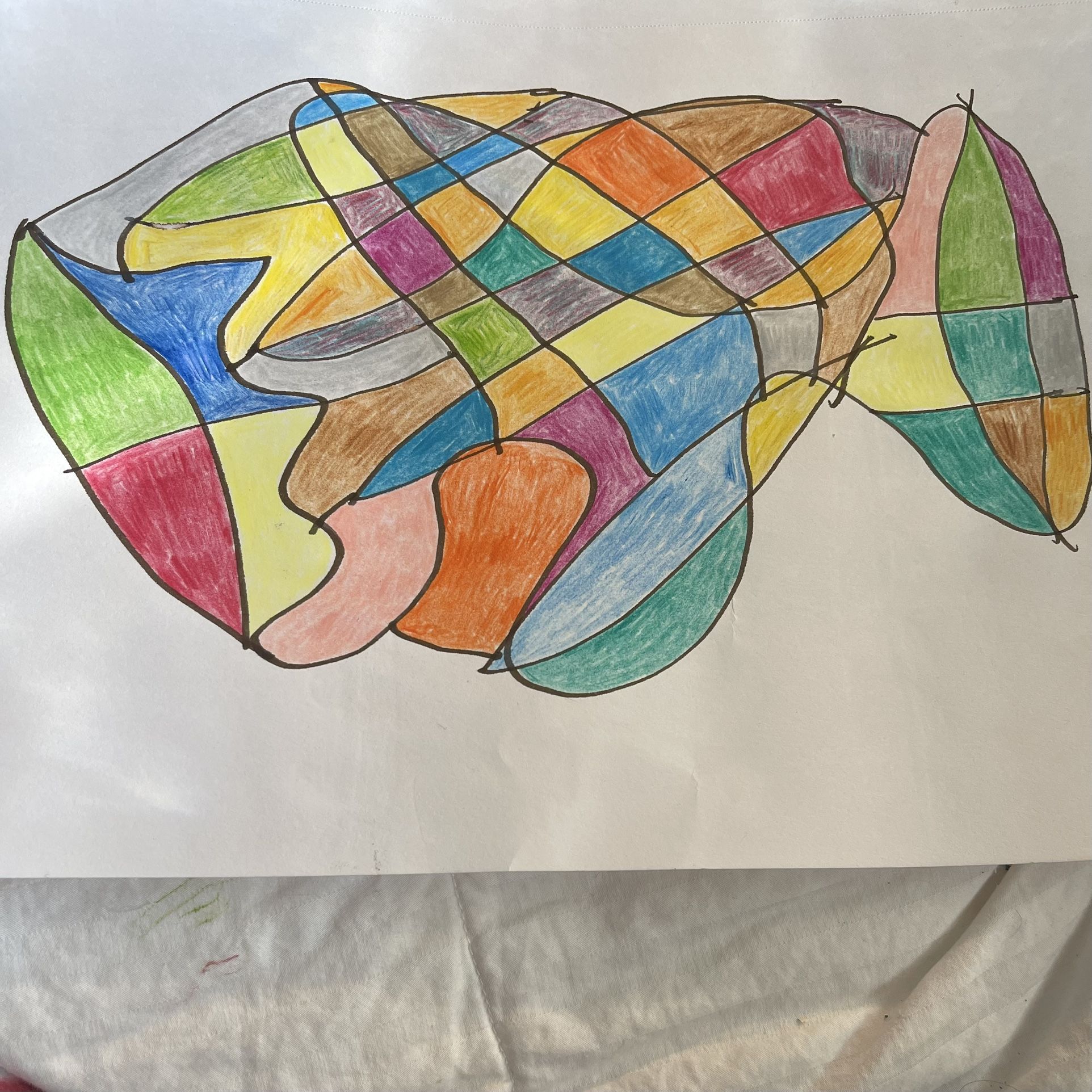 Fish Drawing Abstract