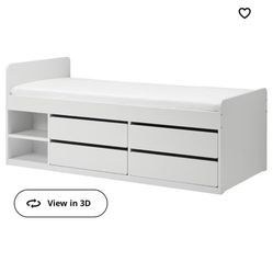 Ikea Slakt Bed Frame And Mattress