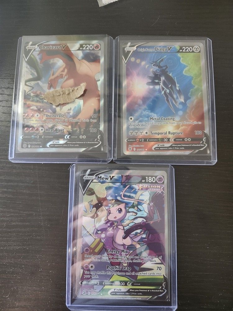 POKEMON CARDS CHARIZARD V MEW V DIALGA